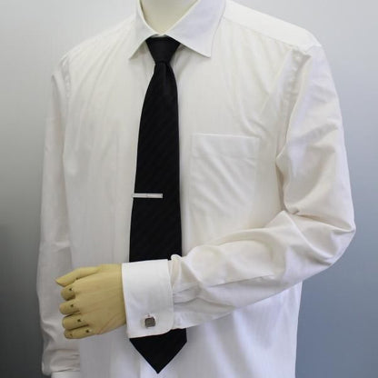 全3種×2色・天然石×貝のスクウェア・カフスセット(タイピンセット)