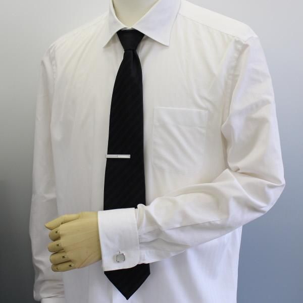 全3種×2色・天然石×貝のスクウェア・カフスセット(タイピンセット)