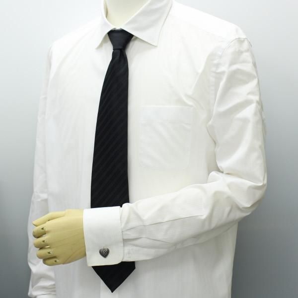 マットシルバー・燻銀風・ハートのカフス(カフリンクス/カフスボタン)