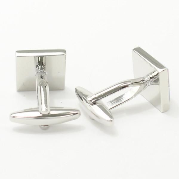 ブルー×ピンク・ダイヤ柄のカフス(カフリンクス/カフスボタン)