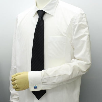 ブルーグラデーションラインの爽やかなカフス(カフリンクス/カフスボタン)