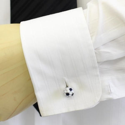 シュートを決めて!サッカーボールとスパイクのカフス(カフリンクス/カフスボタン)