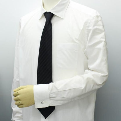 ラウンドシルバーライン・キラキラストーンのカフス(カフリンクス/カフスボタン)