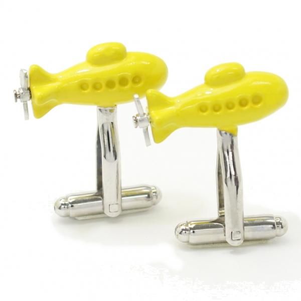 イエローサブマリン・潜水艦のカフス(カフリンクス/カフスボタン)