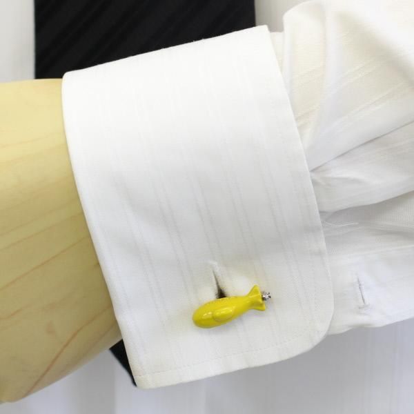 イエローサブマリン・潜水艦のカフス(カフリンクス/カフスボタン)