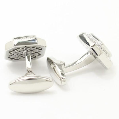 パープル・キラキラストーンがゴージャスなカフス(カフリンクス/カフスボタン)