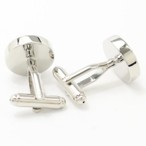 ラウンド・クリアストーン・ダイヤカットの荘麗なカフス(カフリンクス/カフスボタン)