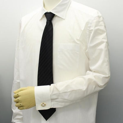 オーバル・ゴールドとクリアストーンが華麗なカフス(カフリンクス/カフスボタン)