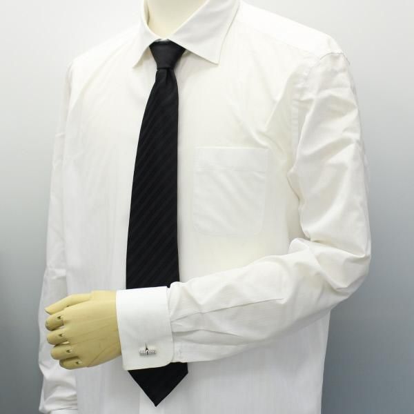 両端からストーンがキラリ!シルバースクエアのカフス(カフリンクス/カフスボタン)