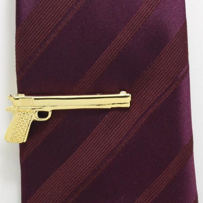 ハートを狙い撃ちピストル銃のタイピン(ネクタイピン)