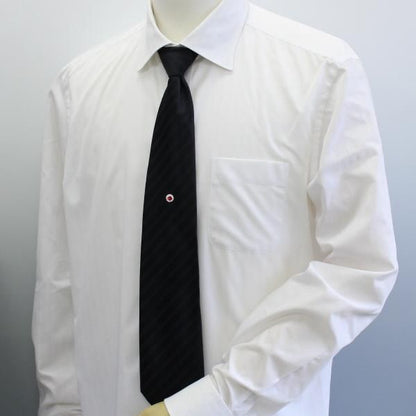 レッドストーン×ラインストーン・お花モチーフのタイタック(ピンブローチ)