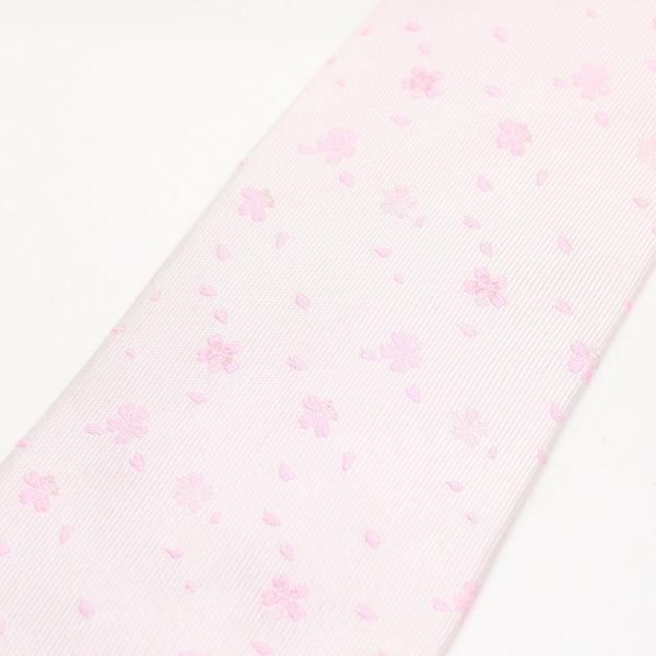 【富士桜工房】白桜・桜吹雪・日本製シルクジャカードの和風ネクタイ
