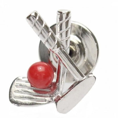 ゴルフクラブ・ボール・コーラルのタイタック(ピンブローチ)