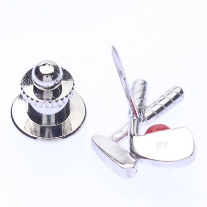 ゴルフクラブ・ボール・コーラルのタイタック(ピンブローチ)