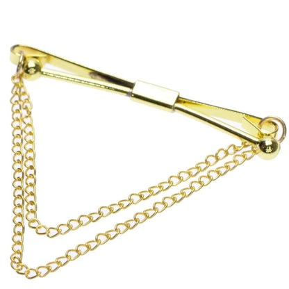 全2色 シルバー ゴールド 二連チェーン付 カラーバー カラーピン ピンホールピン 穴無しOKタイプ