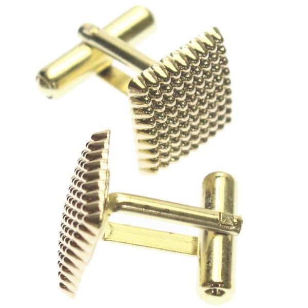 スクエア・ドット・ゴールドのカフス(カフリンクス/カフスボタン)