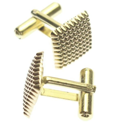 スクエア・ドット・ゴールドのカフス(カフリンクス/カフスボタン)