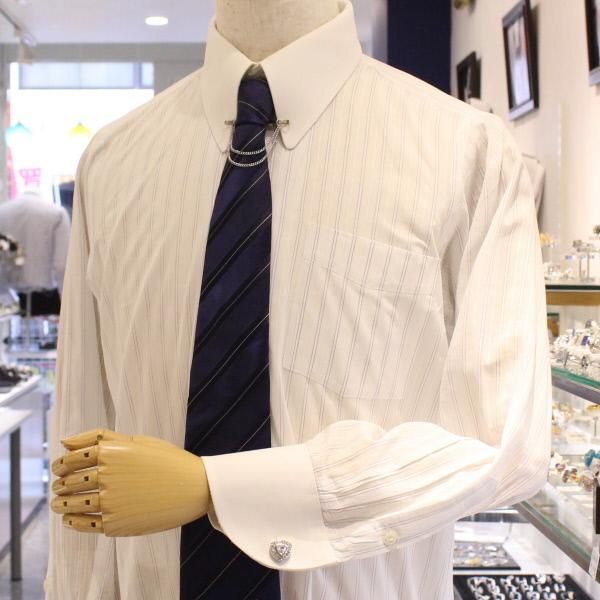 トライアングル・クリアストーン・カフス(カフリンクス/カフスボタン)