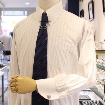 トライアングル・クリアストーン・カフス(カフリンクス/カフスボタン)