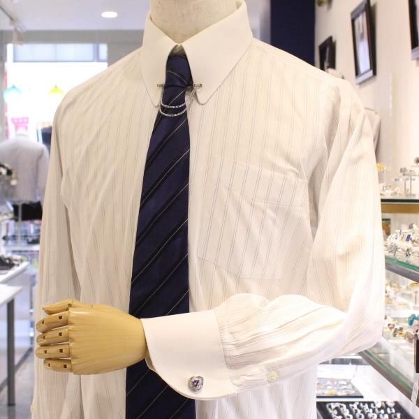 トライアングル・パープルストーン・カフス(カフスボタン)