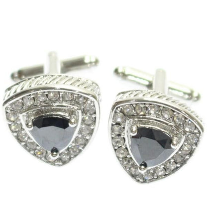 トライアングル・ブラックストーン・カフス(カフリンクス/カフスボタン)