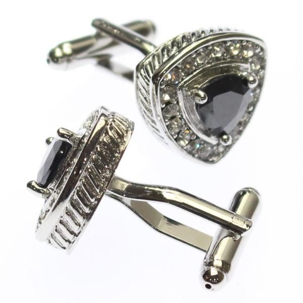 トライアングル・ブラックストーン・カフス(カフリンクス/カフスボタン)