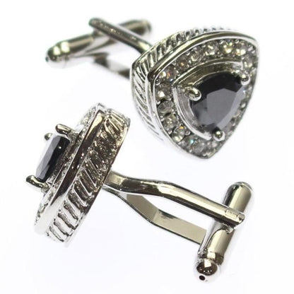 トライアングル・ブラックストーン・カフス(カフリンクス/カフスボタン)