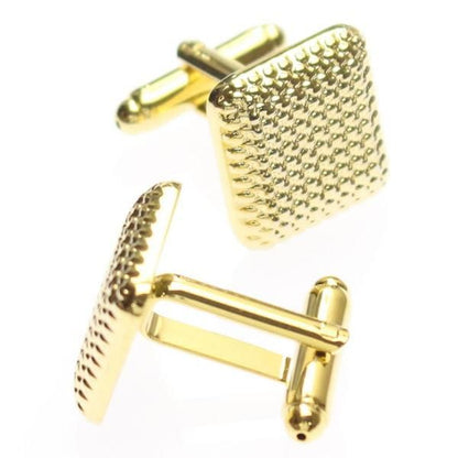 スクエア・シンプルデザイン・ゴールドのカフス(カフリンクス/カフスボタン)