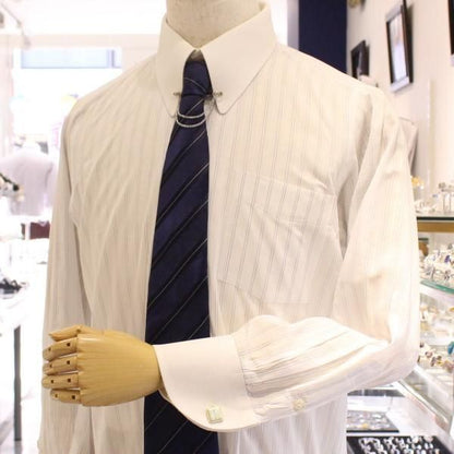 スクエア・シンプルデザイン・ゴールドのカフス(カフリンクス/カフスボタン)