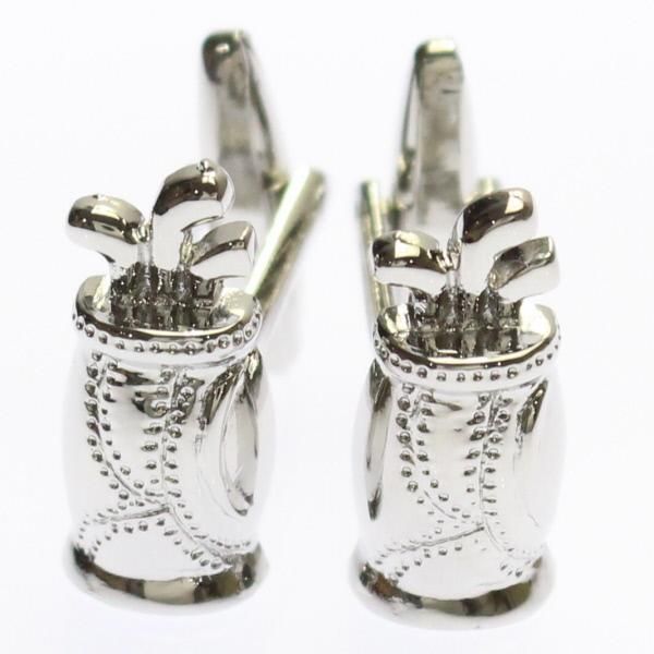 ゴルフバッグ・シルバーのカフス(カフリンクス/カフスボタン)