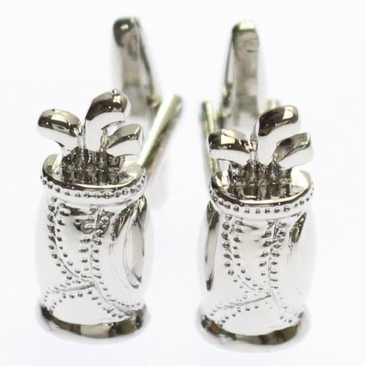 ゴルフバッグ・シルバーのカフス(カフリンクス/カフスボタン)