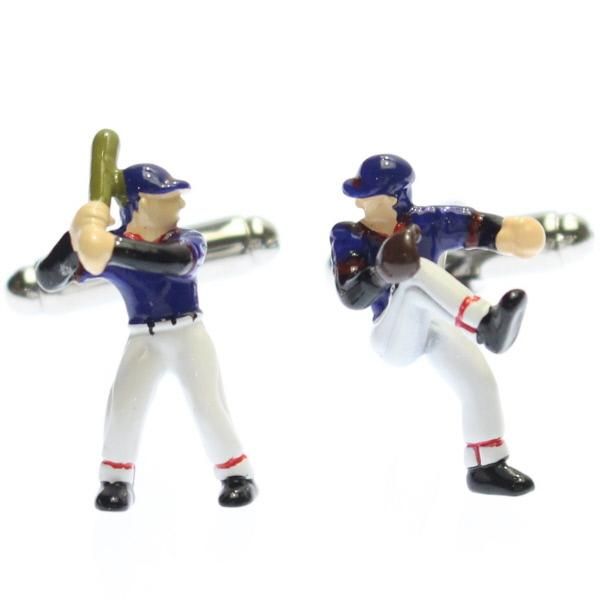 ピッチャー&バッターのカフス(カフリンクス/カフスボタン)