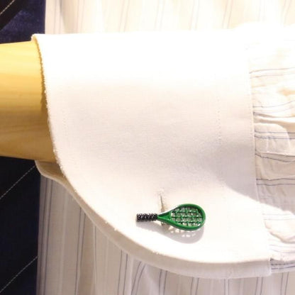 バドミントンのラケット&羽根のカフス(カフリンクス/カフスボタン)