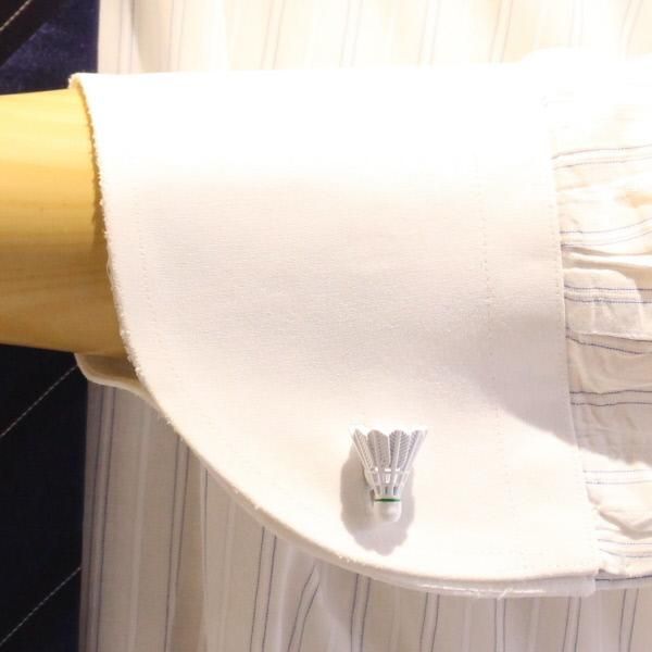 バドミントンのラケット&羽根のカフス(カフリンクス/カフスボタン)