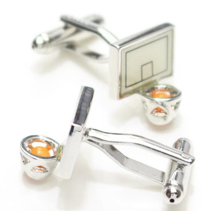 ダンクシュートを狙って！バスケットゴールのカフス(カフリンクス/カフスボタン)