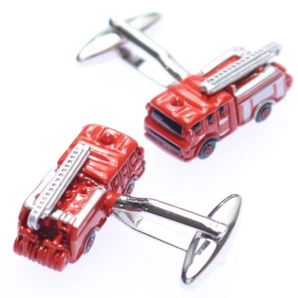 これであなたも消防士！消防車のカフス(カフリンクス/カフスボタン)