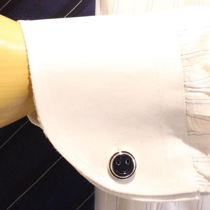 シルバー・スマイルマークのカフス(カフリンクス/カフスボタン)