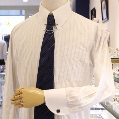 シルバー・スマイルマークのカフス(カフリンクス/カフスボタン)