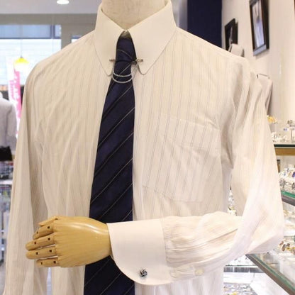 ブルー×グリーン・カラフル結び目のカフス(カフリンクス/カフスボタン)