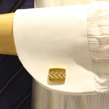 ゴールド・レクタングル・アローレリーフのカフス(カフリンクス/カフスボタン)