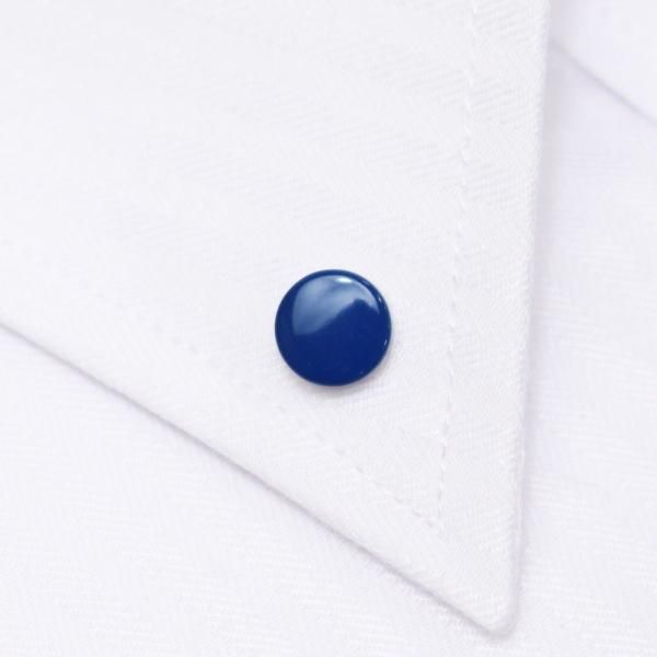 【受注生産品】【Mt. ARTIGIANO】青・白蝶貝のボタンダウンピアス