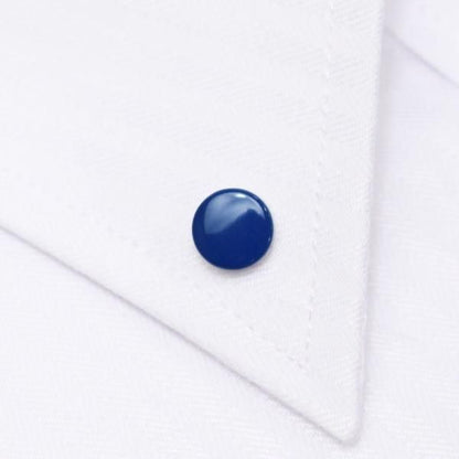 【受注生産品】【Mt. ARTIGIANO】青・白蝶貝のボタンダウンピアス