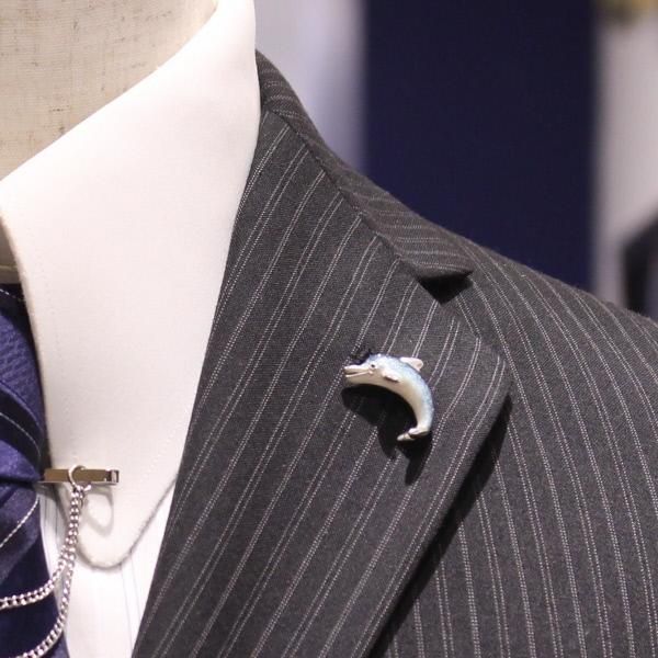 【SATURNO・サツルノ】イルカのタイタック(ピンブローチ)