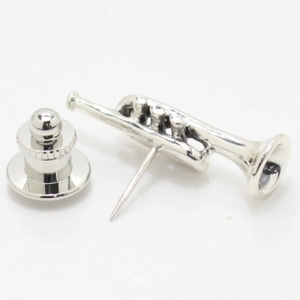 【SATURNO・サツルノ】トランペットのタイタック(ピンブローチ)