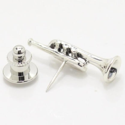 【SATURNO・サツルノ】トランペットのタイタック(ピンブローチ)