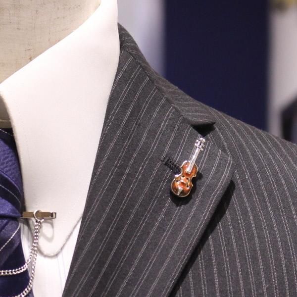 【SATURNO・サツルノ】バイオリンのタイタック(ピンブローチ)