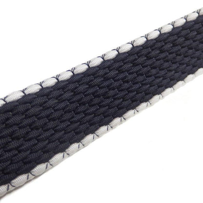 メッシュベルト・ネイビー×縁白・着け心地抜群なゴム素材伸縮タイプ・フリーサイズ