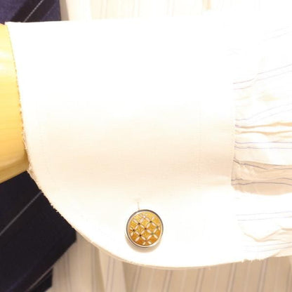 【受注生産品】金色に輝く七宝の蒔絵カフス(カフリンクス/カフスボタン)