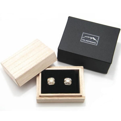 【受注生産品】金色に輝く七宝の蒔絵カフス(カフリンクス/カフスボタン)