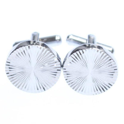 シルバー・ラウンド・万華鏡デザインのカフス(カフリンクス/カフスボタン)